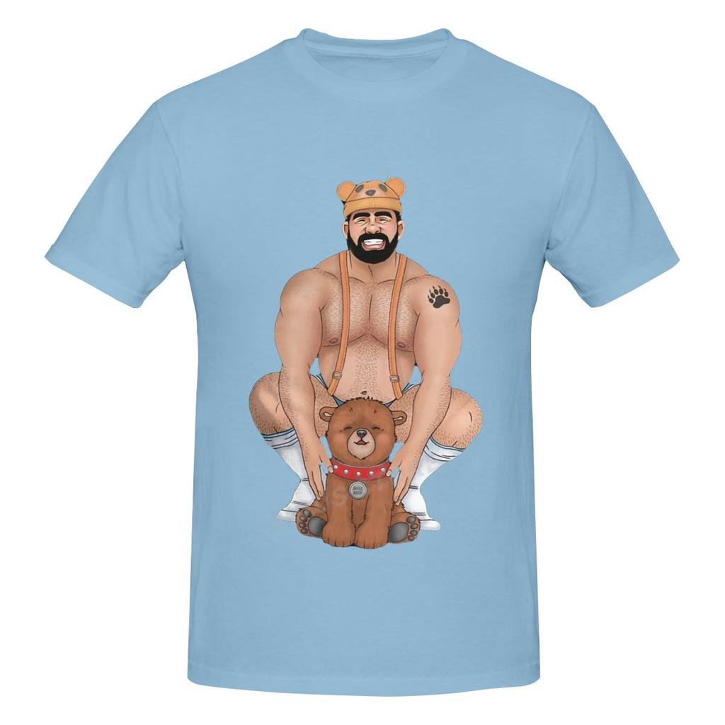 Модная футболка для отдыха Daddy Bear Barebeef Gaybear Gayart Gay Pride ЛГБТ Футболка Harajuku Уличная одежда Хлопковые футболки с графикой