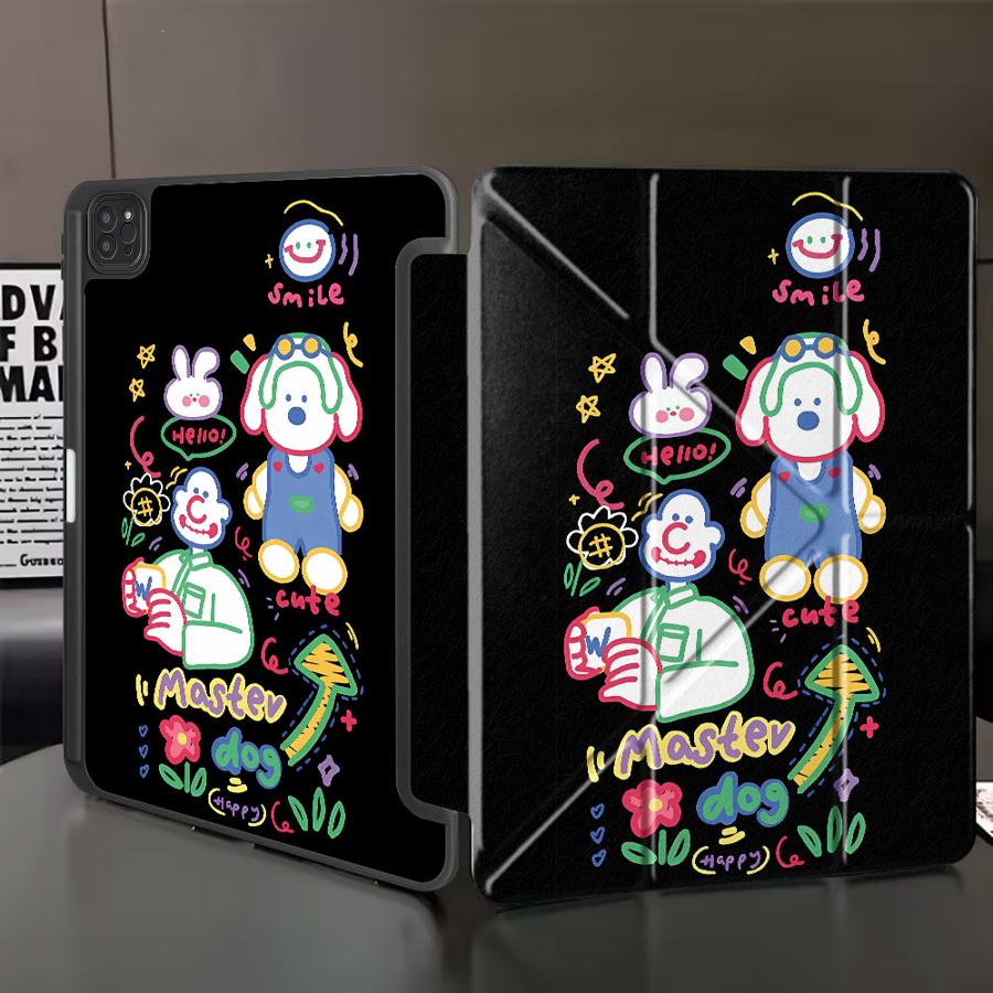 Чехол для планшета для iPad Mini 6 7 Pro 11-го 10-го 9-го 8-го 7-го 12,9 дюйма Pro 2025 Air 4 5 M3 M2 1 2 M4 11 дюймов Держатель Чехол Милая Собака