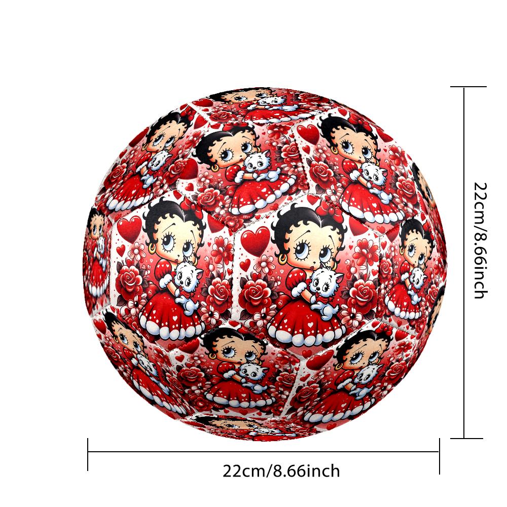 1pc Betty Boop Pattern Standard Size 5 Soccer Ball, Gentle on the Feet, Designed Specifically for Matches and Training Football