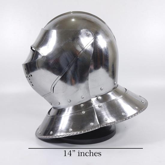 Средневековый рыцарский шлем Ларп Необычные доспехи Костюм Платье, Средневековый шлем крестоносца, Шлем тамплиера
