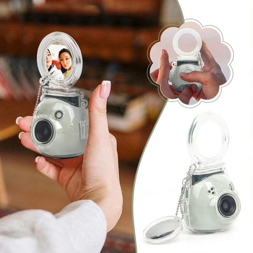 Waterproof Selfie Mirror Crystal Case Set Protection Case Transparent Crystal Case Camera Bag Casual Self Mirror