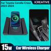 15 Вт QI беспроводная зарядка для Toyota Corolla Cross XG10 2022 2023 2024Аксессуары для быстрой зарядки держатель для телефона пластина для интерьера