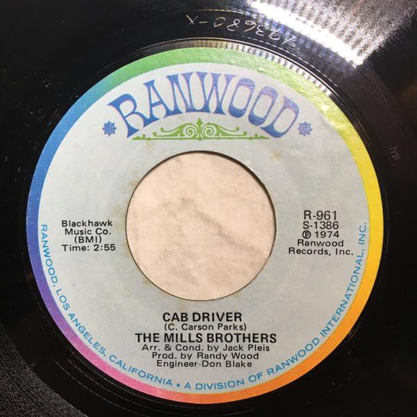 7-дюймовая пластинка MILLS BROTHERS Cab Driver Truck Stop R961 Ranwood 1974 US Pop Б/у