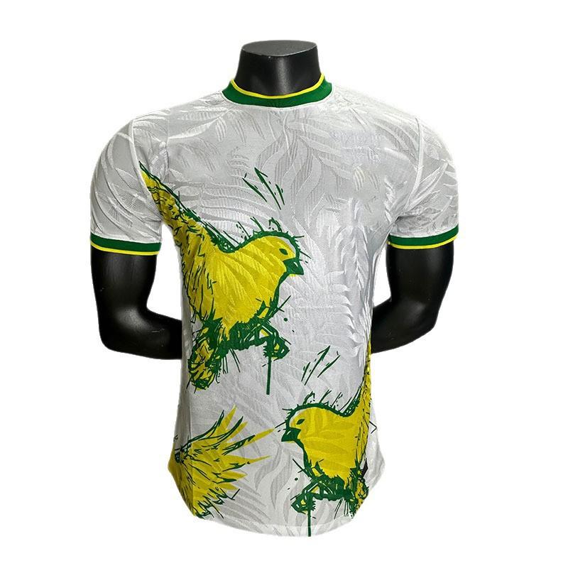 Mens Bamboo Fiber Soccer Jersey Brazil Edition Short Sleeve Football Shirt Winter