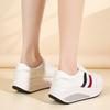 Женские лоферы кроссовки увеличение роста белая кожа платформа повседневные толстая подошва обувь на лифте тряска