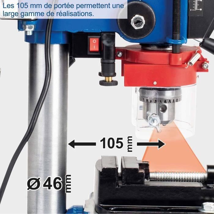 Perceuse à colonne - SCHEPPACH - DP16VLS - 500W - Laser intégré