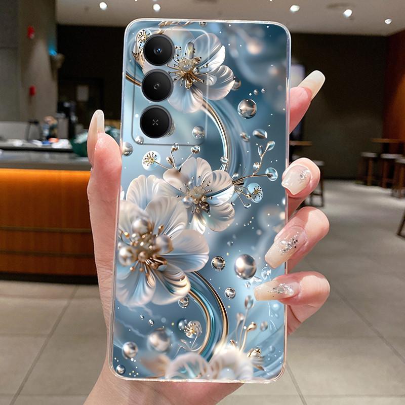 Силиконовый чехол для Realme P3 Lite Красивые цветы Бабочка Защитный ТПУ Мягкая задняя крышка Fundas для телефона Realme P3 Lite 4G