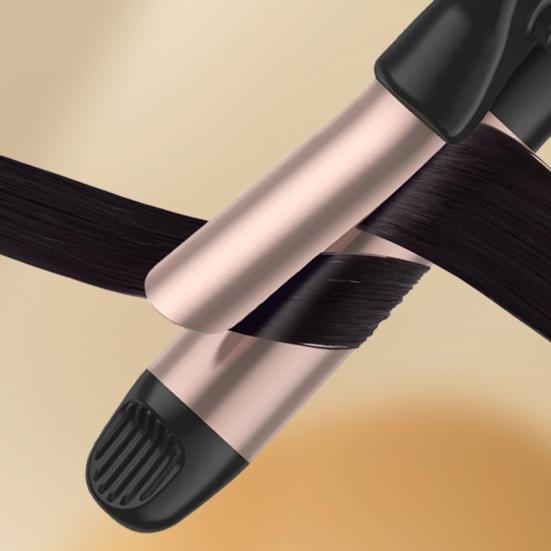 Cordless Hair Curling Iron 3 Temperature Adjustable Rechargeable Fast Heating Hair Curler Straightener Portable Electric Curling Wand Women