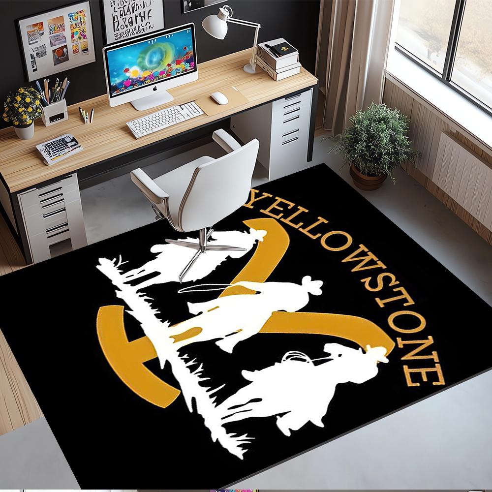 Yellowstone Printed Carpet Rug for Office Chair Living Room Bedroom Kitchen Room Decor Gifts