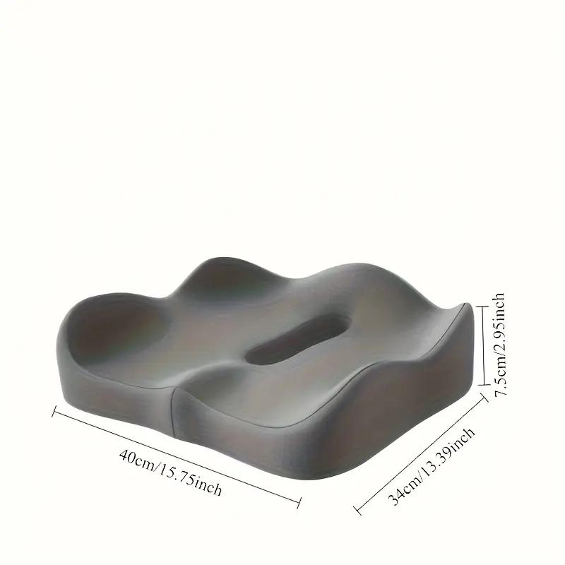 1 шт. Подушка сиденья из пены с эффектом памяти для автомобиля/офисного кресла, поддержка с нескользящей основой, эргономичная подушка для комфорта бедер для долгого сидения