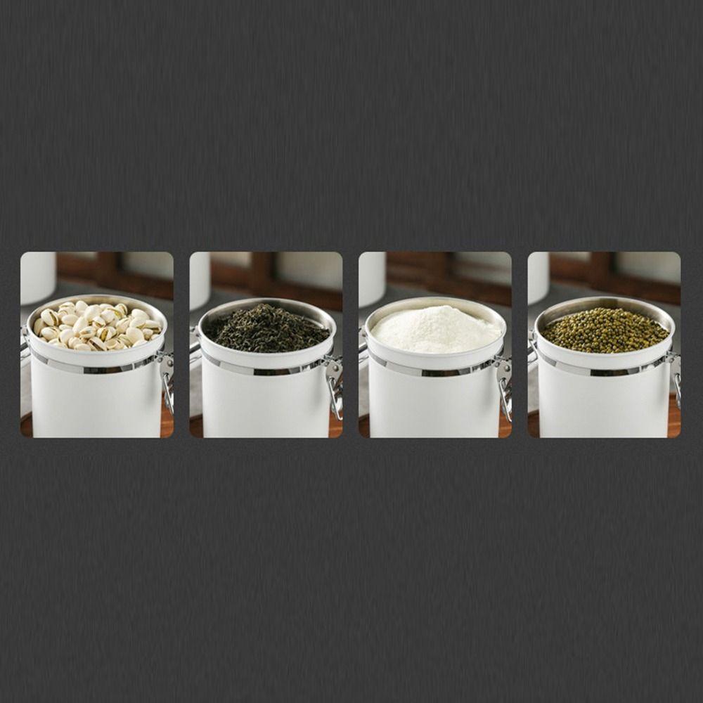 Date Tracker Beans Storage Container Stainless Steel Coffee Storage Jar Flour