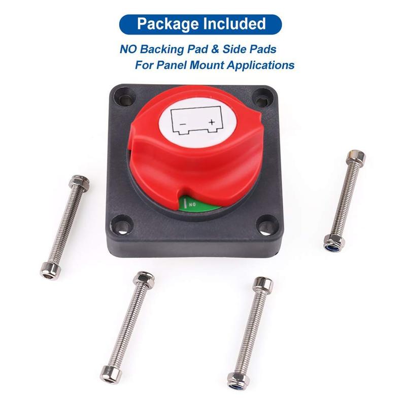 12V-48V Battery Cut Shut Off Switch Heavy Duty Battery Isolator Switch, 275/1250 Amps for Marine Boat RV ATV UTV Vehicles