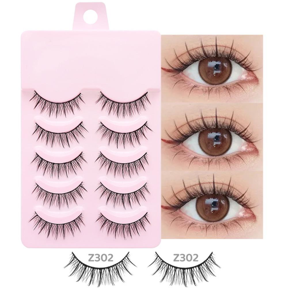 5 Pairs Manga Lashes Anime Cosplay 3D False Eyelashes Segmented False Eyelashes  Party Supplies