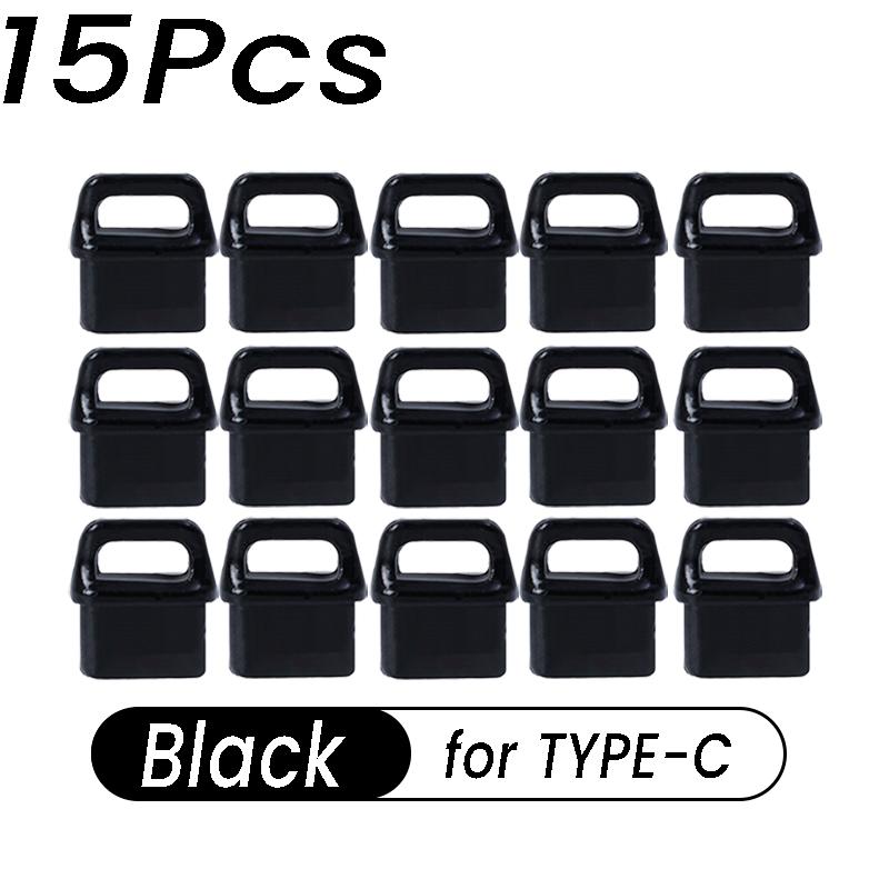 Soft USB-C Port Cover DIY Easy to Grip Lightnning Dustproof Plugs Cover Type C Dust Plug for iPhone AirPods Samsung Xiaomi2