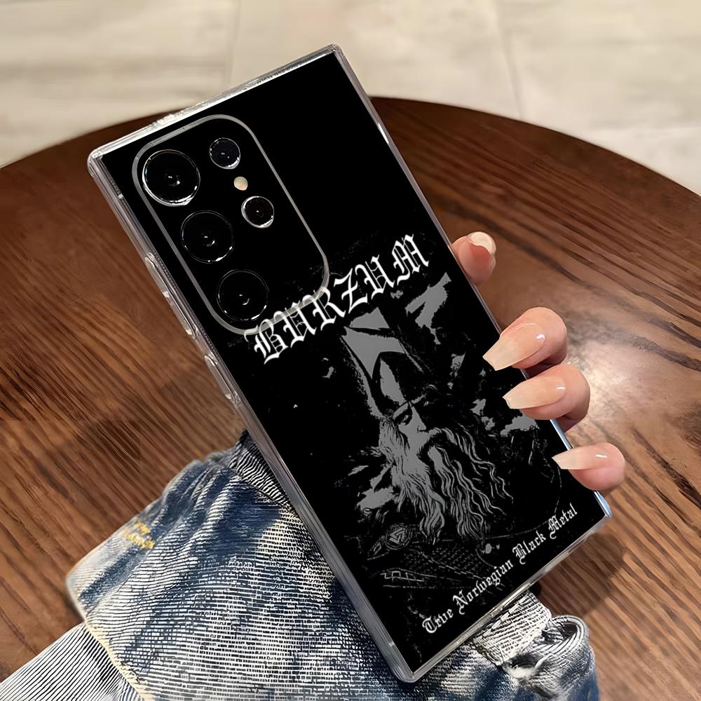 Чехол для телефона Burzums Band Rock Music для Samsung S26 S25 S24 Ultra S23 Fe S22 S20 S21 Plus Plus 5G Fe Прозрачная крышка