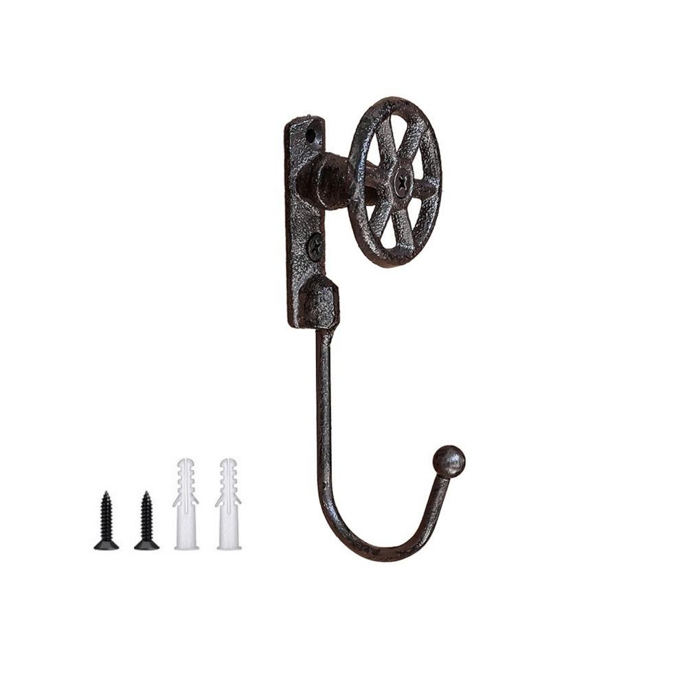 Iron Wall Hanging Hook Rustic Coat Hanger Retro Key Organizer Courtyards