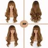 LISI HAIR Женский длинный волнистый парик с челкой, парик из синтетического термостойкого волокна, косплей, вечеринка в стиле Лолиты, повседневная заколка.