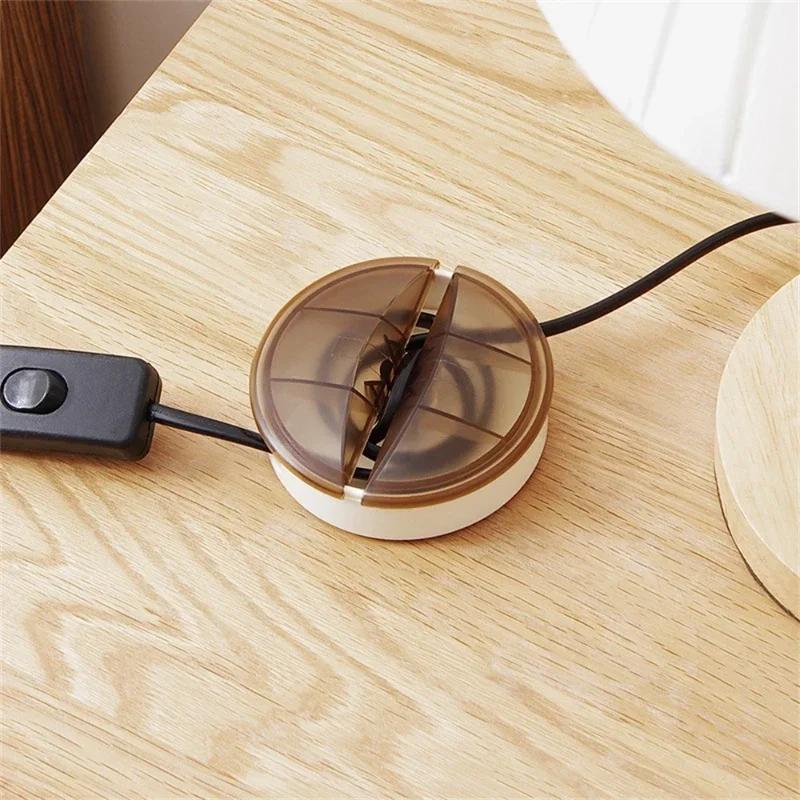 1 шт. Сворачивающееся устройство для намотки кабеля, портативное круглое устройство для хранения кабеля, 4 цвета, гибкий органайзер для кабелей для наушников / зарядного устройства