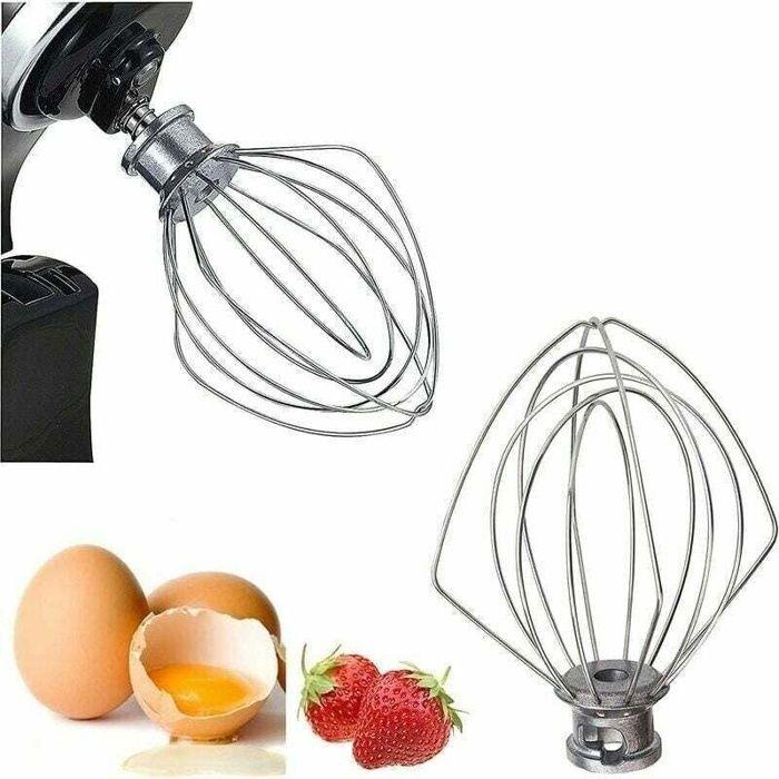 Fouet à tige - AIMOONSA - Compatible KSM15/K45/KSM90 - Fil acier inoxydable - Pour KitchenAid - Lavable