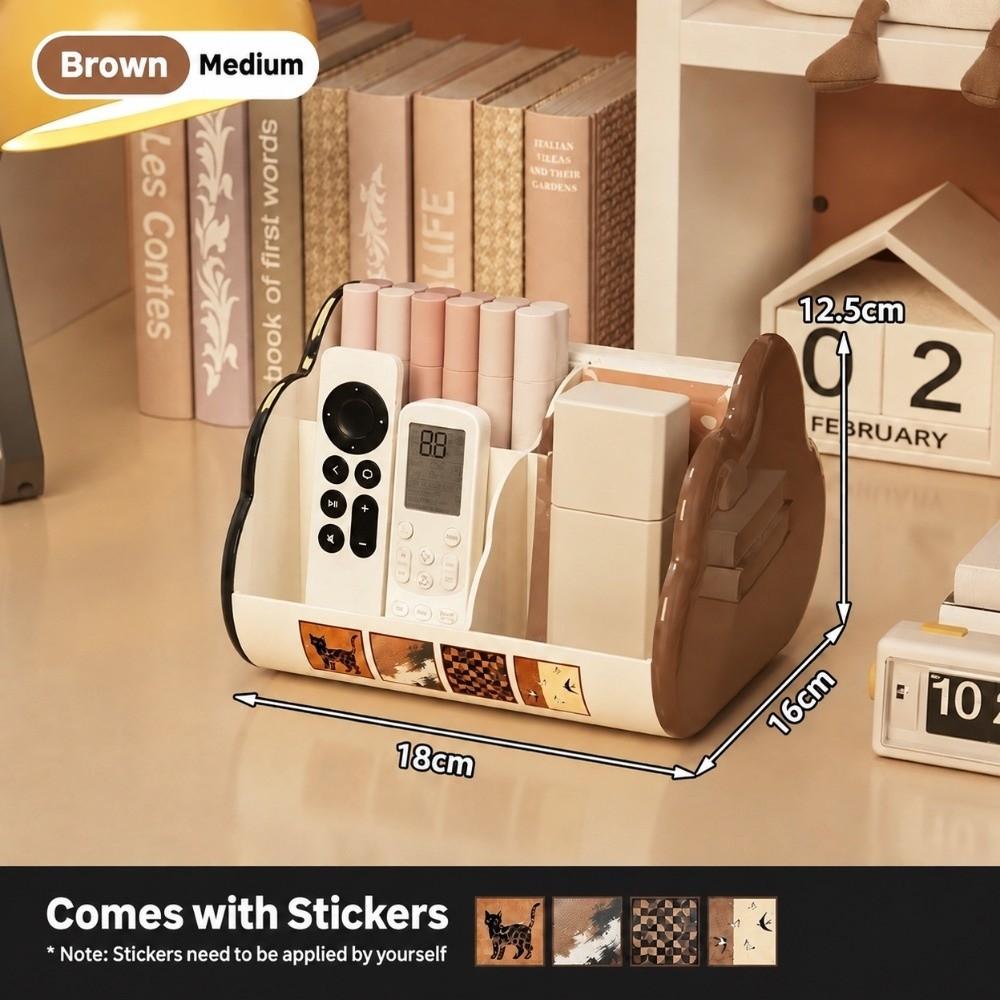 Plastic Desktop Storage Box Cloud Shape Makeup Holder Versatile Desk Organizer School Office Home