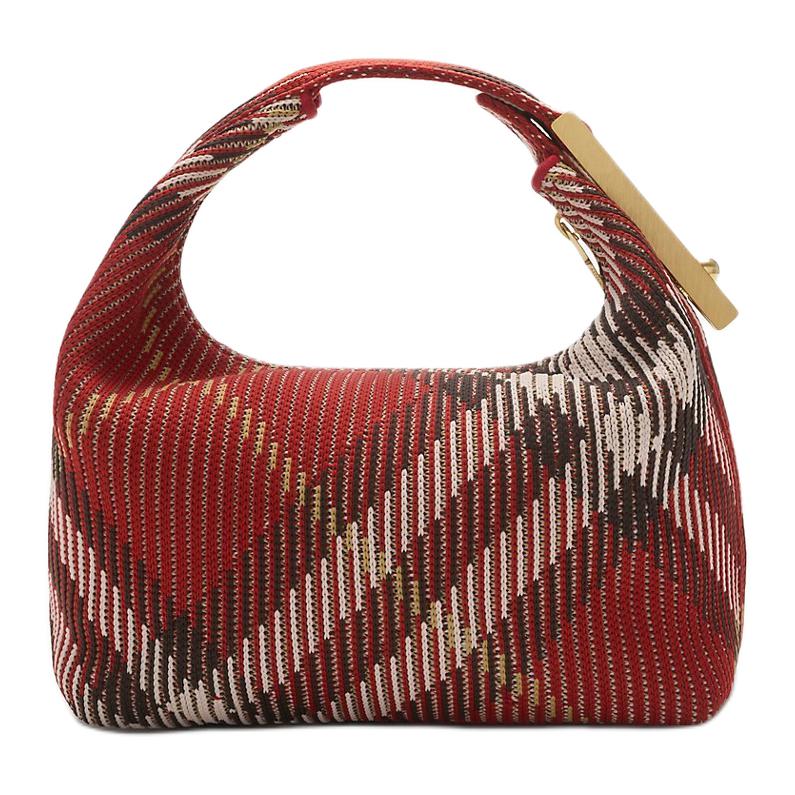 Burberry Peg SS25 New Year Snake Year Collection Brushed Metal Accessories Nylon Mini Handbag Women handbag Rust 81027151