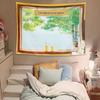 Healing Series Tapestry Polyester Aesthetic Wall Hanging Rural Sea View Decoration Bedroom Dormitory Wall Decoration