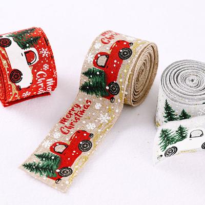 Рождественские ленты 5 см x 5 м, красивые ленты для упаковки подарков, DIY обертывание, поделки для украшения рождественской вечеринки, новые