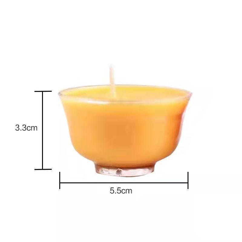 4-Hour Ghee Butter Lamps: 100 Smokeless Candles for Household Use, Offering, and Everlasting Illumination