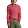 Polo Ralph Lauren Весна-Лето 26 Свитер с вышивкой логотипа, с длинным рукавом, с круглым вырезом, вязаный косами, мужской свитер 710775885-538