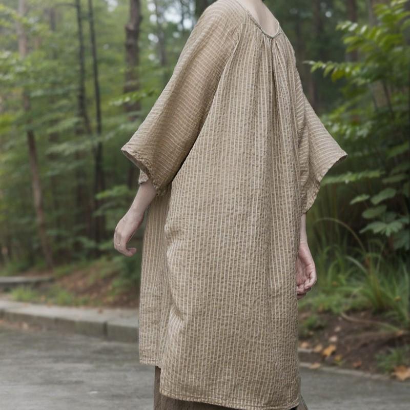 Johnature Женские винтажные футболки с рукавами летучая мышь, полосатые летние футболки с круглым вырезом, свободные, мягкие