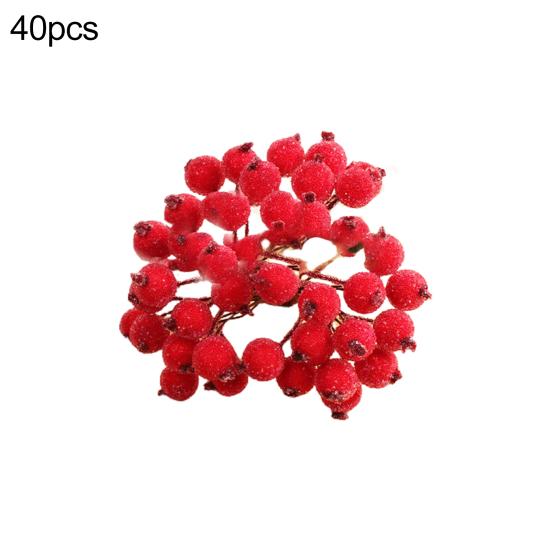 1 букет искусственных ягод падуба, не требующих ухода, изысканный домашний декор, симпатичные искусственные ягоды для самостоятельного изготовления