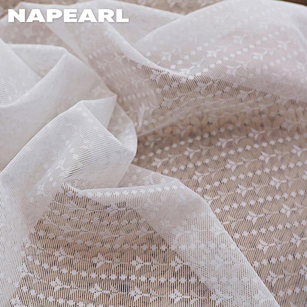 1 шт. NAPEARL 10-20% затемнение французский стиль свежий волнистый низ кружевная прозрачная занавеска для гостиной спальни балкона домашний декор
