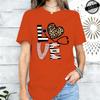 LOVE Stethoscope Heart Rose T-Shirts,Leopard Nurse T Shirt for Women,Nurse Week Gift,short Sleeve Tees,summer Fashion Shirts