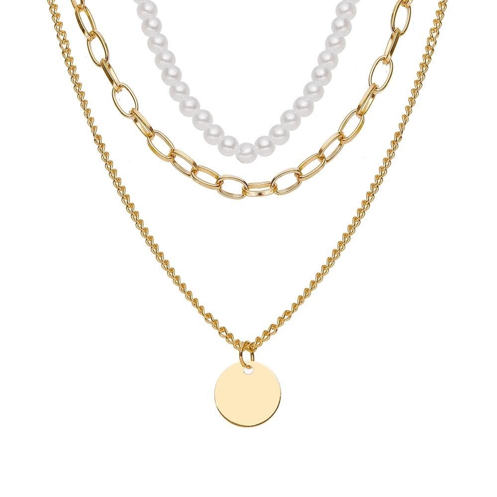 iF ME Корейский жемчуг кулон ожерелье модные многослойные цепочки ожерелья колье ювелирные аксессуары