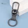 Брелок для ключей из высокопрочной нержавеющей стали D-образной формы, без деформации, с гальваническим покрытием, с защитой от потери, пряжка из искусственной кожи, анти-взлом, автомобильный брелок для ключей, сумка, подвеска