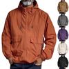 Men's Outdoor Windproof Sun Waterproof Jacket - Large Pocket Zip Adjustable Hooded Trench Coat