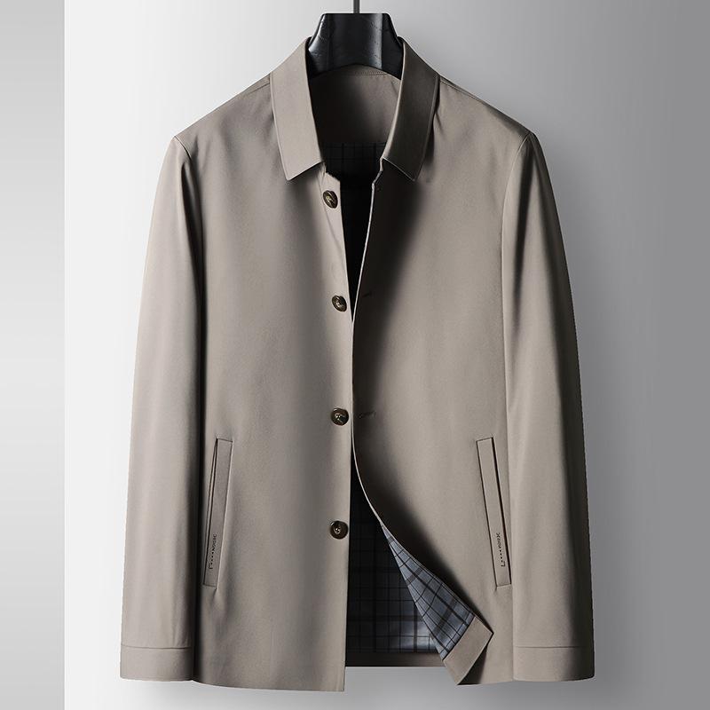 Men'S Jacket Executive Single-Breasted Top Middle-Aged And Young Business Civil Servant Casual Thin Jacket