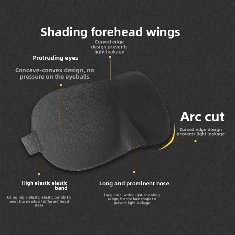 3D Контурная маска для сна для мужчин и женщин Без давления Пена с эффектом памяти Дышащая Дорожная повязка на глаза с регулируемым ремешком Блокирует свет