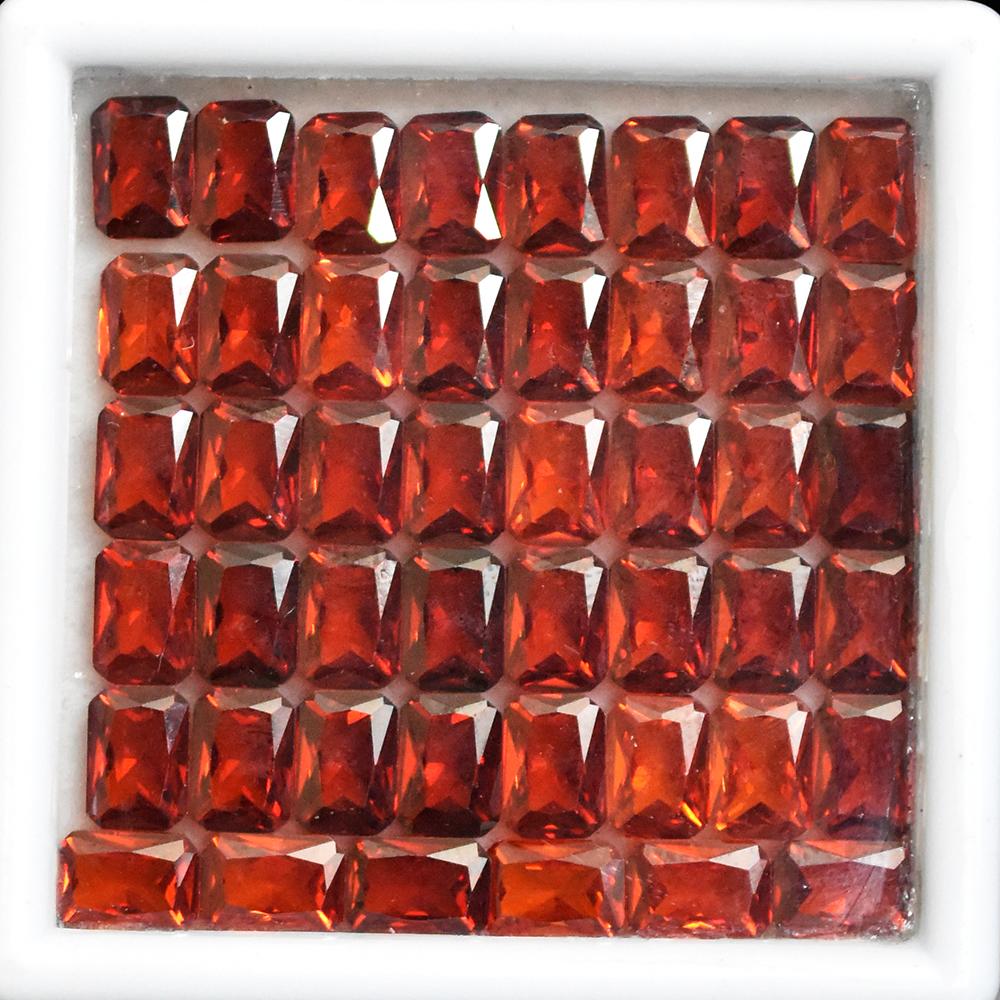 Natural Orange Sapphire Emerald Cut 2.4 Ct 7x5 mm Certified Quality Stone Lot nsc-264