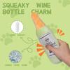 Plush Squeaky Dog Toy - Wine Bottle Shape Interactive Chew Toy for Small/Medium/Large Dogs, Stuffed Funny Dog Toys, Ideal for Indoor Home Play & Outdo