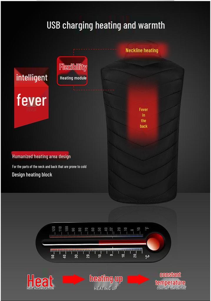 Smart USB Heated Vest: Unisex Winter/Autumn Thermal Wear with Constant Temperature Control