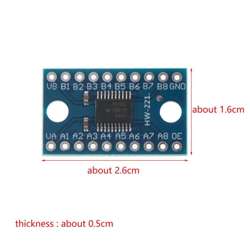 Txs0108E 8-Channel Logic Level Converter Converter Dc 3.3V 5V Ttl Bidirectional Interconverter Module
