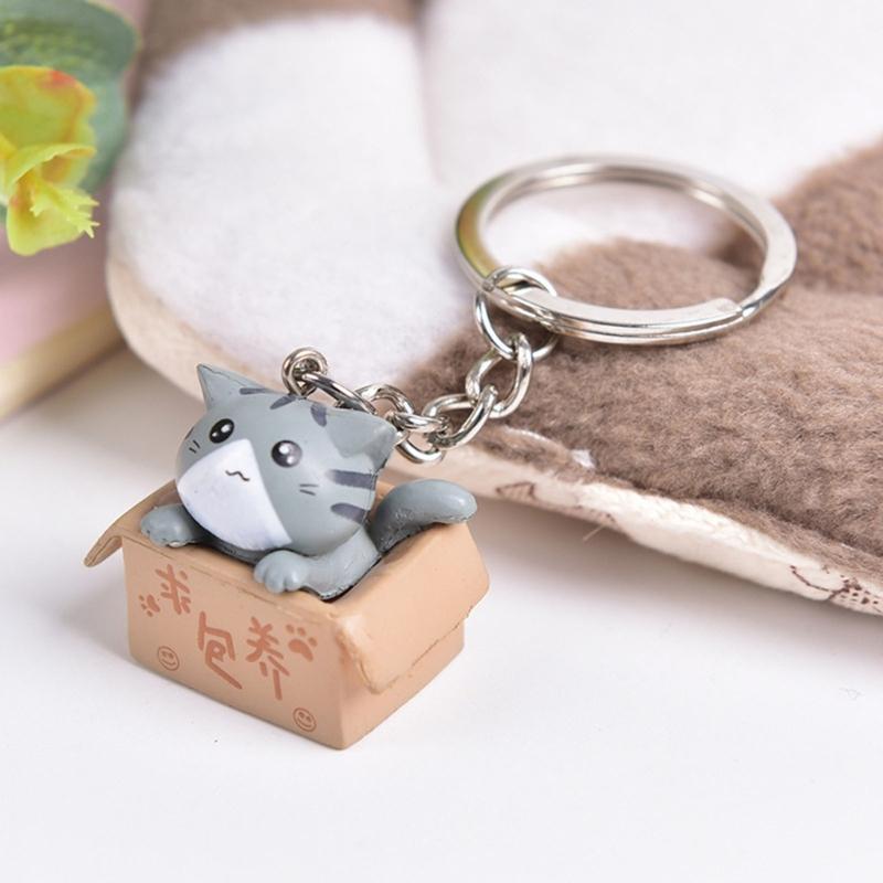 Happy Cats Keychain Small Key Holder Lovely Stylish Pendant for Versatile Daily Accessories Backpack and Gifts Ornament