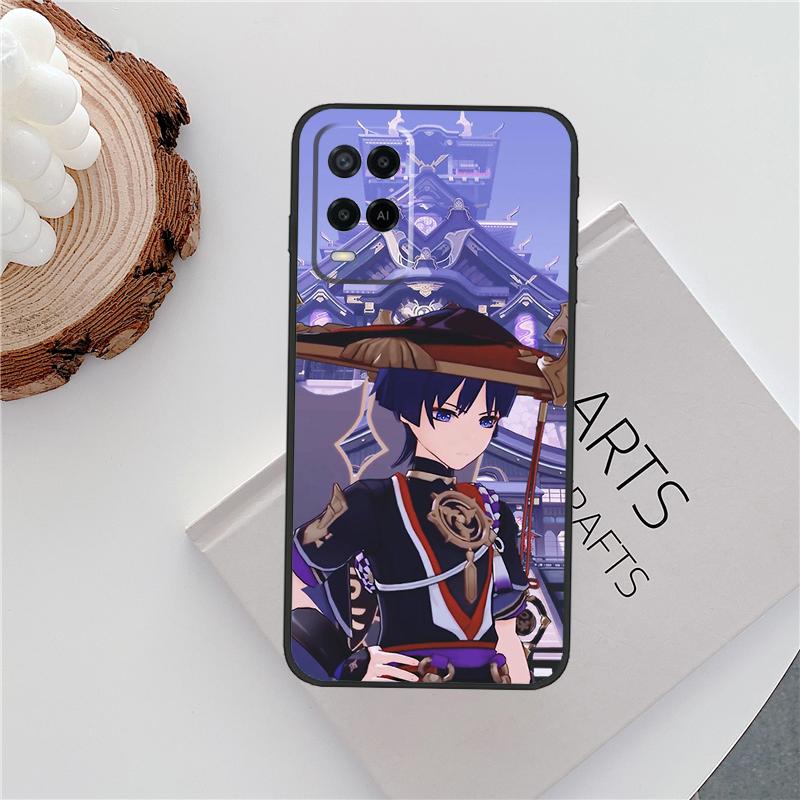 Чехол Scaramouche Genshin Impact для OPPO A57 A77 A78 A17 A16 A76 A96 A15 A52 A72 A91 A93 A54 A74 A94 A5 A9 A31 A53s A54s