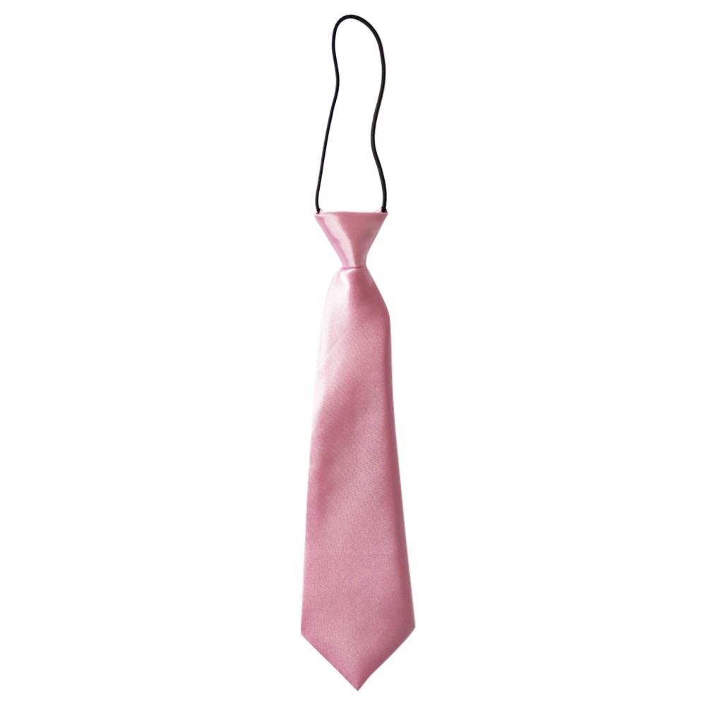 Short Style Cute Decoration Solid Color No Small Tie School Kids Tie Wedding Elastic Neck Tie