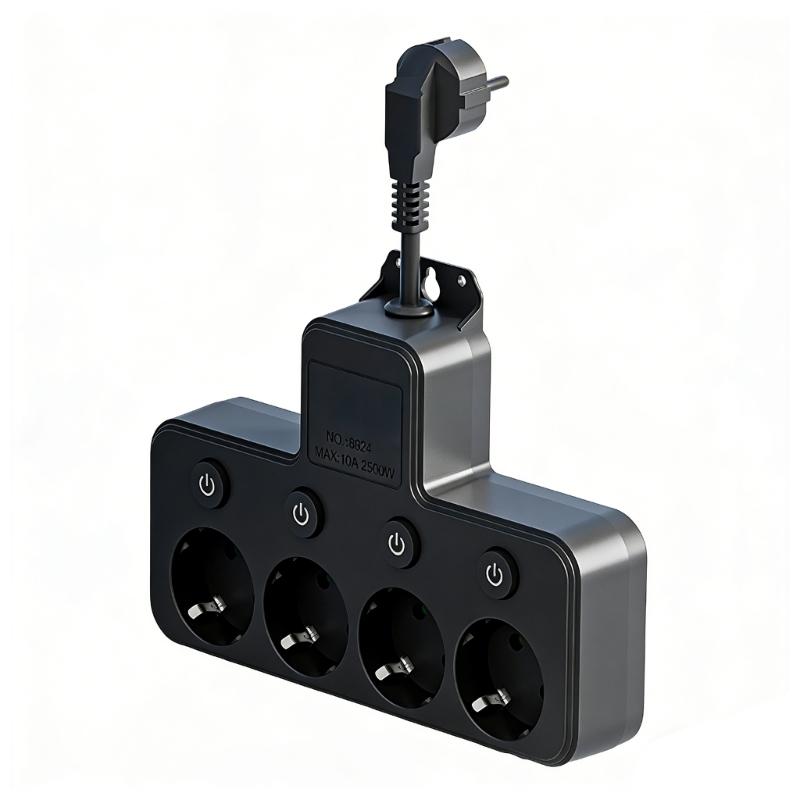 5 Outlet Wall Sockets with 2 USB And 2 Type C Ports Rotating 180 Degrees For Multiple Device Charging