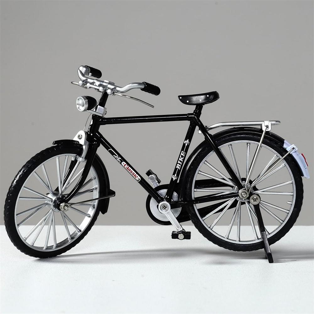 Металлическая ретро-модель велосипеда 1:10 Мини Велосипед Настольные Поделки Классический Велосипед Игрушка Аксессуар для Кукольного Домика Домашний Декор Детские Игрушки