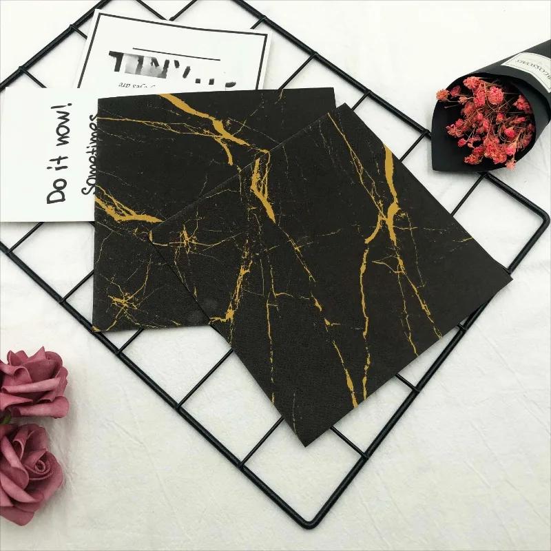 20pcs/Pac 33*33cm 2-Ply Disposable Party Napkin Marble Pattern