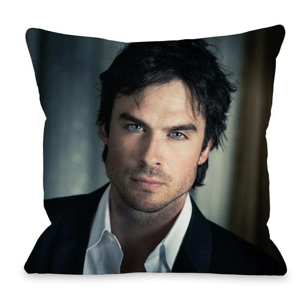 Ian Somerhalder Joseph Morgan Potrait Cushion Cover The Vampire Diaries Decorative Sofa Throw Pillow Case Pillow Case