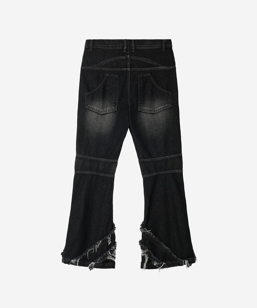 BLR Destroyed Crush Double Line Washing Denim Pants (Men)